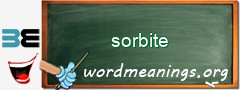 WordMeaning blackboard for sorbite